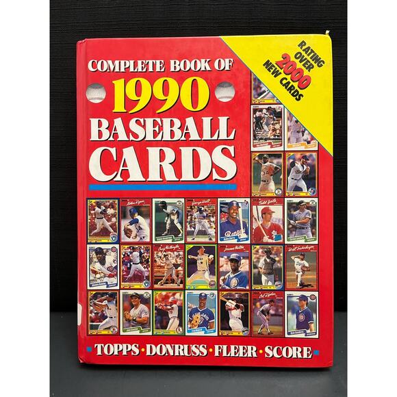 Complete Book of 1990 Baseball Cards Topps Donruss Fleer Score Tom Owens - Picture 1 of 8